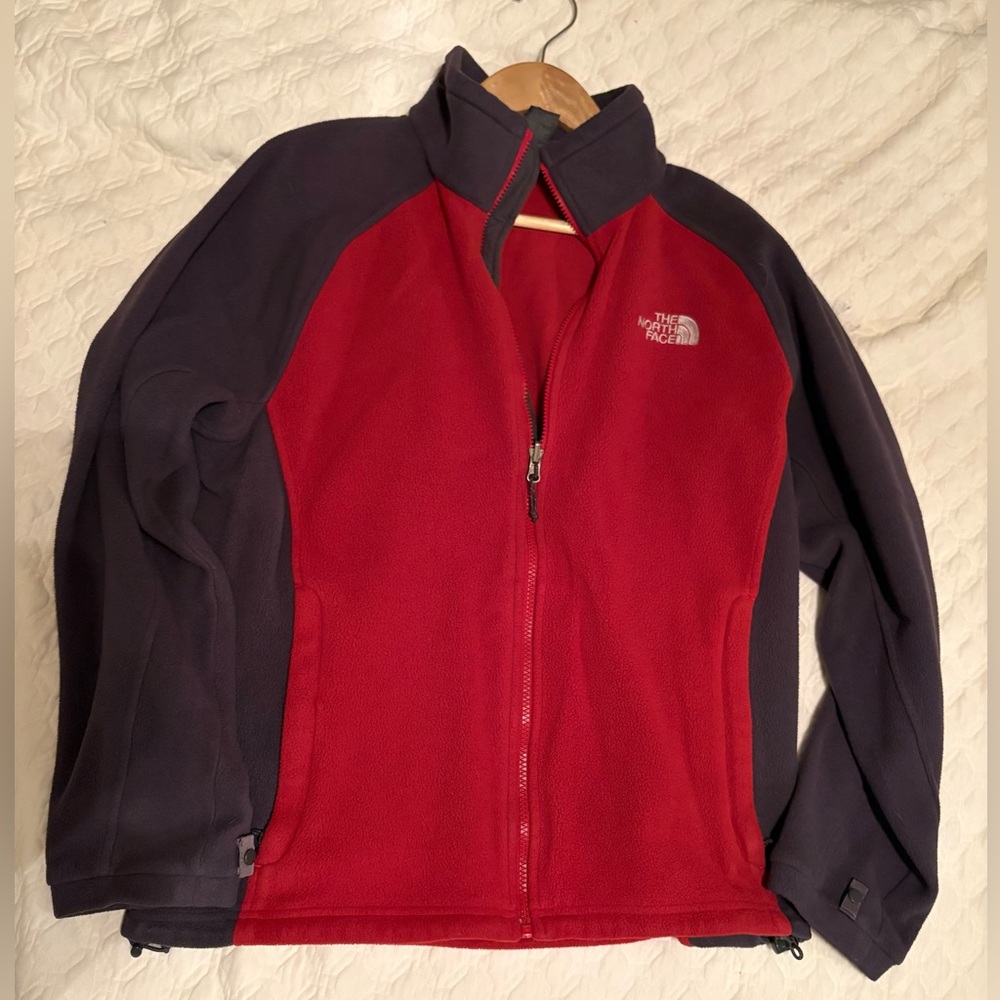 The North Face Red and Dark Gray Fleece Jacket - Picture 7 of 7